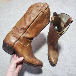 TONY LAMA Vintage Leather Cowboy Boots Rustic Cowgirl Western Women's 9.5D Wide